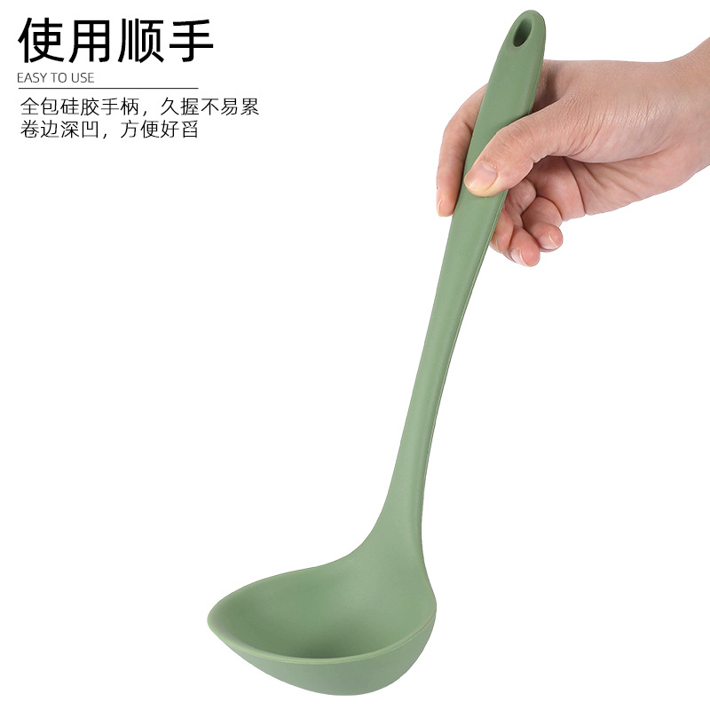 Silicone Kitchenware Soup Ladle Spatula Colander Spoon Non-Stick Pan Kitchenware Food Grade Kitchen Supplies Set Wholesale