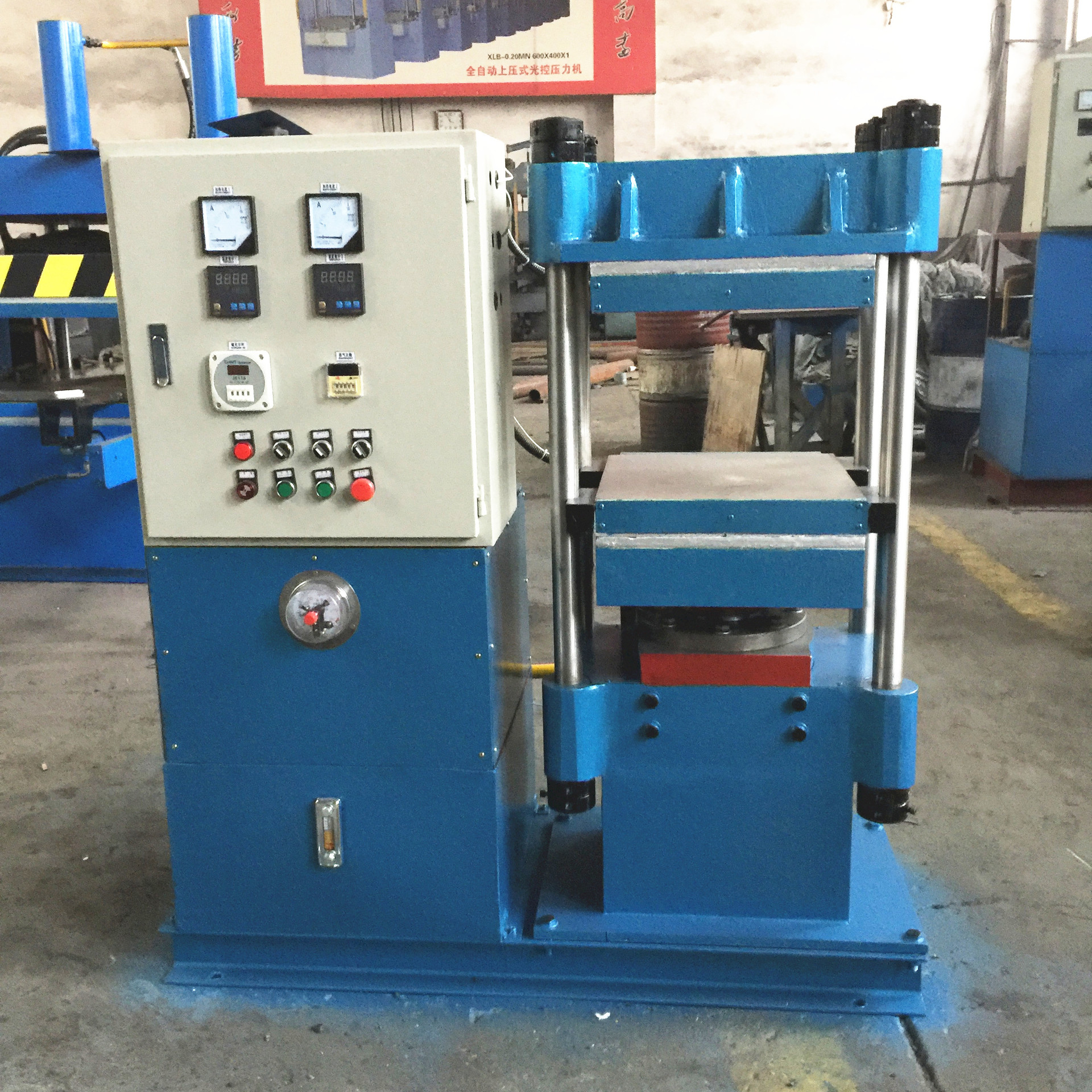 橡胶压片机试片平板热压机橡胶垫热压硫化机下压式四柱模压硫化机