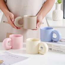 糖果色网红陶瓷杯家用办公室马克杯咖啡杯伴手礼情侣杯礼盒装logo