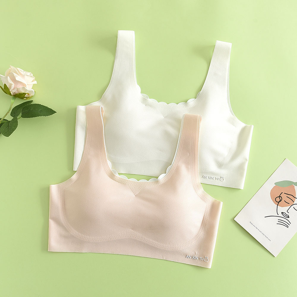 女童文胸少女运动内衣防走光发育期初中高中学生第二阶段海绵背心