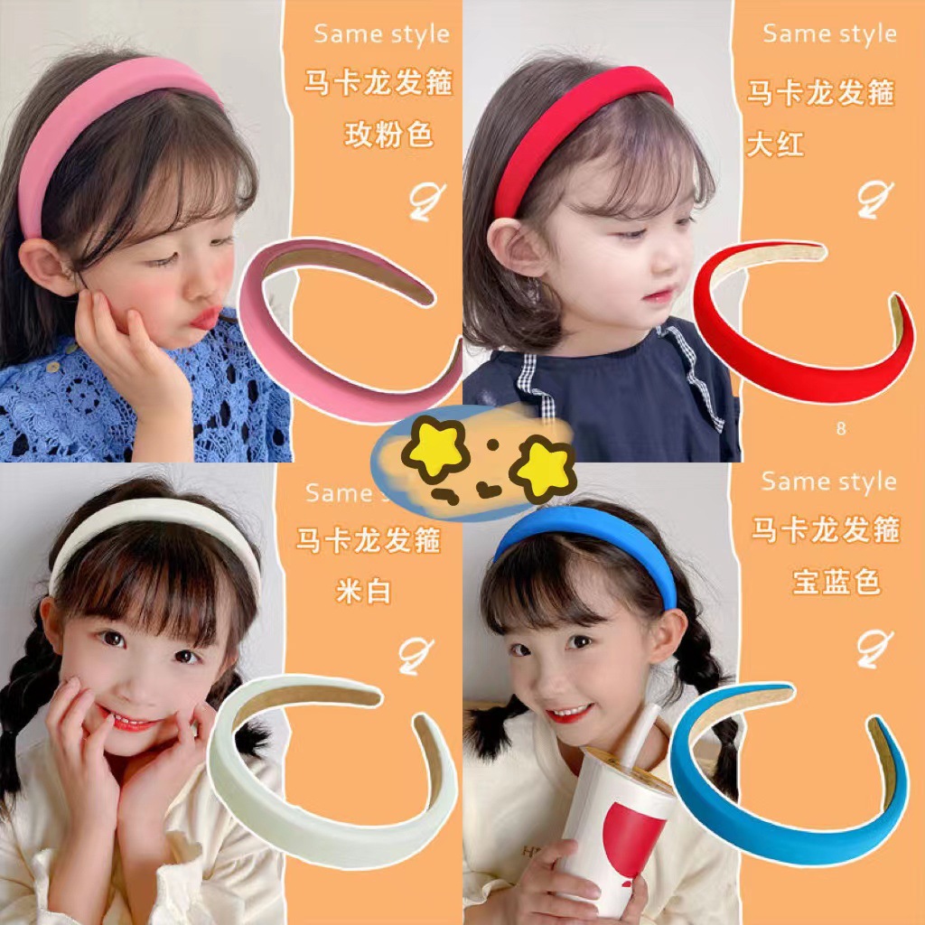 Mori Style Macaron Headband Girls High-End Western Style Not Tight Headband Female Candy Color Sponge Hair Accessories out Hair Hoop