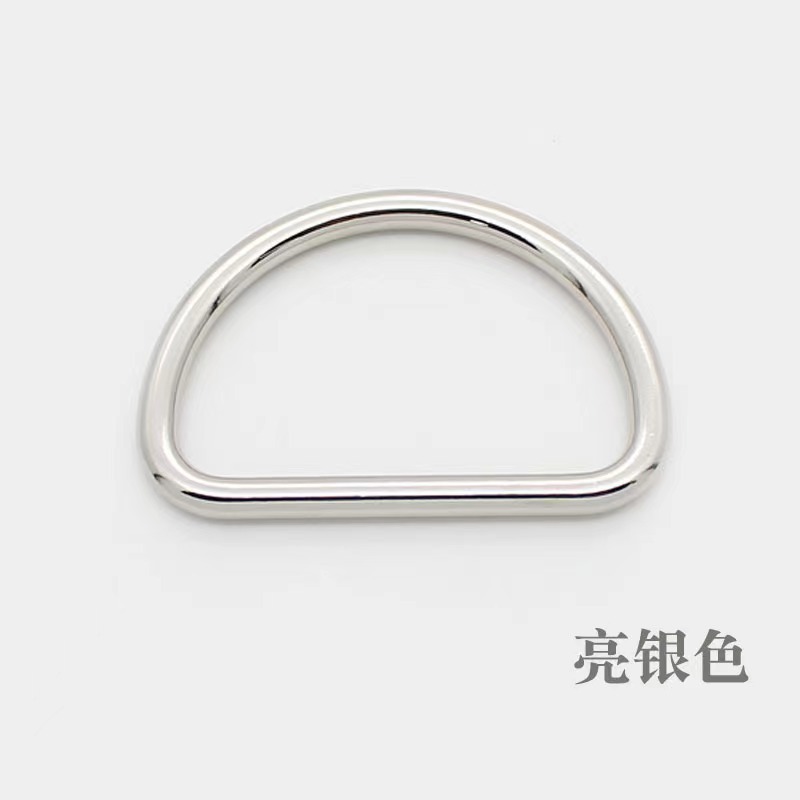 Factory in Stock Box and Bag Hardware Accessories Metal Zinc Alloy D-Ring D-Shaped Semicircle Button Backpack Buckle Adjustable Button