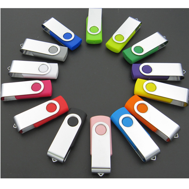 u盘批发 旋转u盘logo 4g8g64g创意金属优盘 投标跨境商务礼品u盘