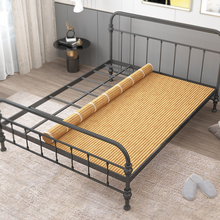 6R加厚硬竹席折叠竹床板垫片排骨架加密床垫加硬护腰床板凉席单双