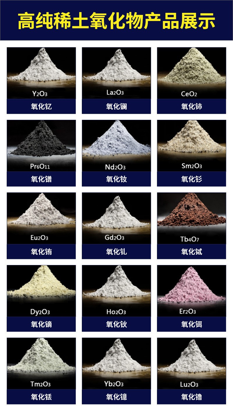 供应轻稀土单一氧化物 氧化镧铈镨钕钷钐铕 部分现货直销量大优惠