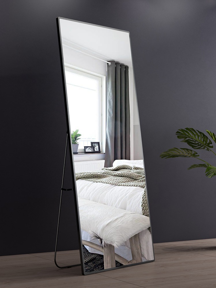 简约全身镜卧室试衣镜家用少女壁挂落地镜立体大镜子网红镜穿衣镜