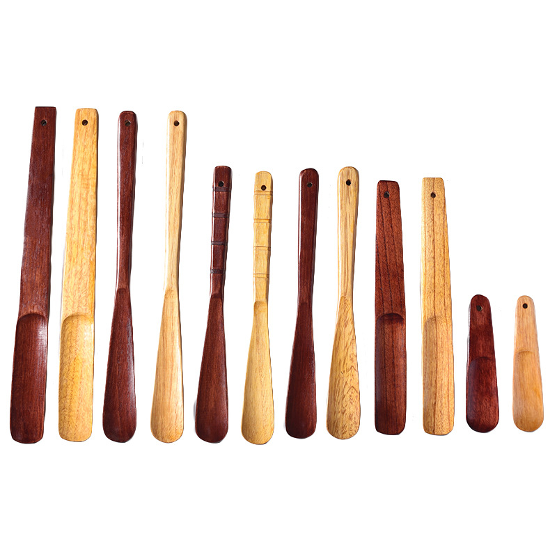 Wooden Shoehorn Shoehorn Household Pregnant Women and Elderly Lazy People Do Not Bend down Auxiliary Shoes Lifter Wooden Shoehorn Shoehorn