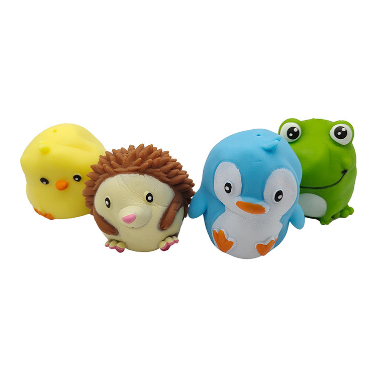 学生新奇特玩具礼品卡通刺猬企鹅青动物礼物盒变形发泄捏捏乐玩具