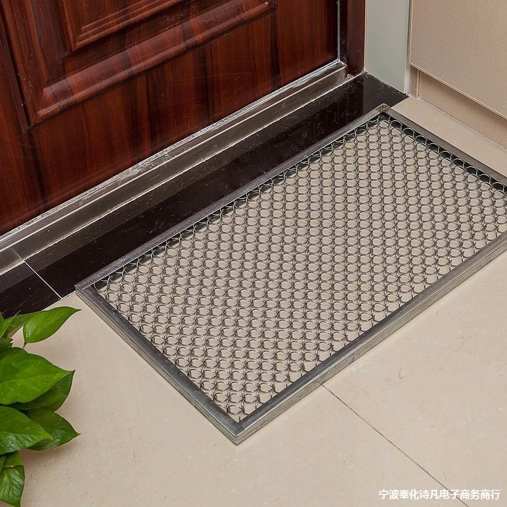 家用门口铁丝地毯进门防滑地垫不锈钢丝网眼门垫楼道车间刮泥脚垫