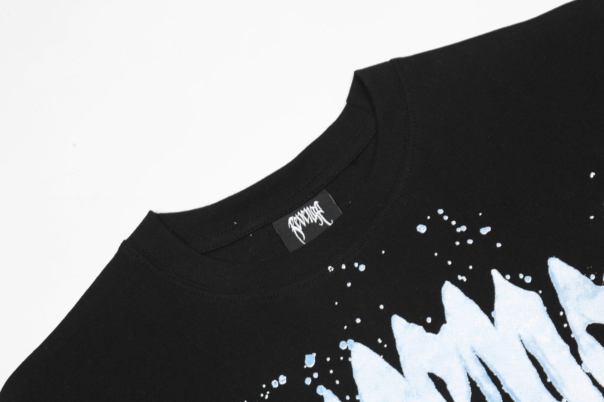 男装货源欧美街头revenge字母设计骷髅头嘻哈短袖t恤男ins宽松t恤