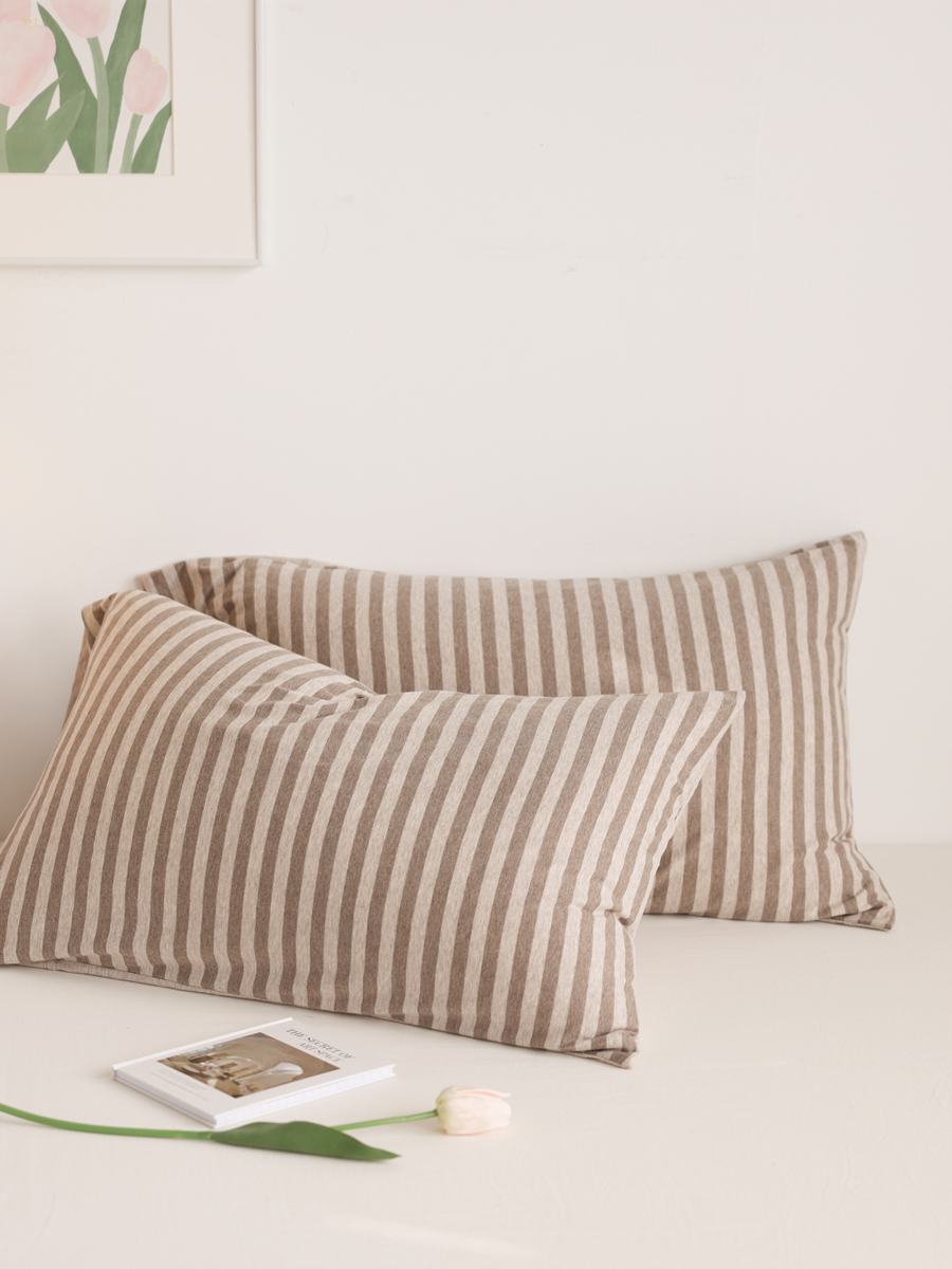 w1tr简约条纹针织棉单人枕头套 新疆天竺棉成人枕套床上-阿里巴巴