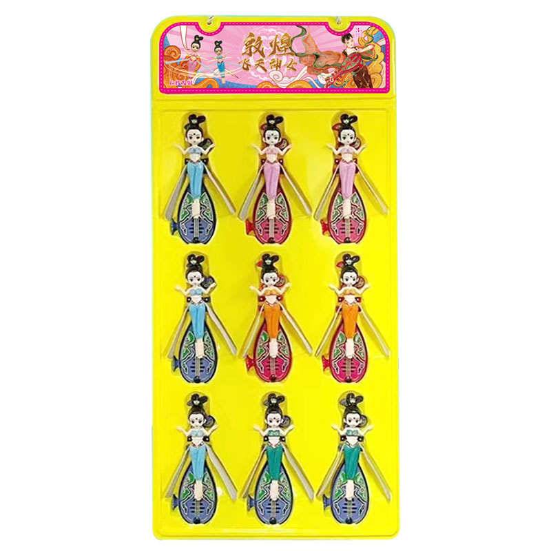 网红拉线飞天仙子敦煌飞天神女玩具会飞竹蜻蜓飞行器地摊超市批发