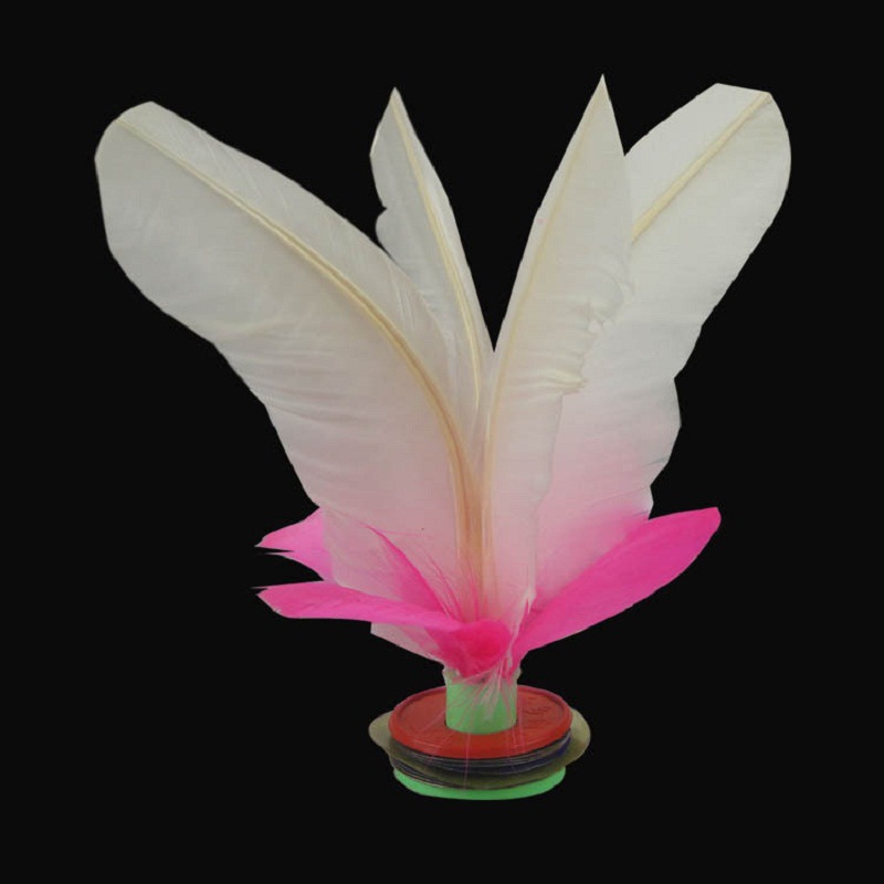 鹅毛毽子成人健身训练儿童小学生耐踢可拆装比赛毽球4孔可拆耐踢