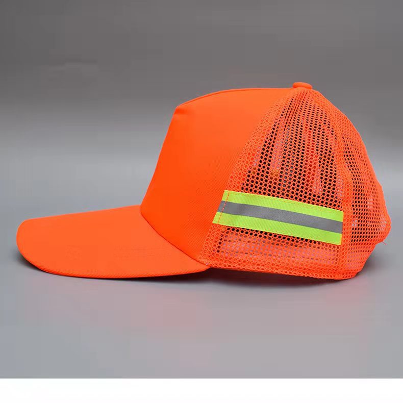 批发户外环卫工人帽子反光帽防护工作帽冬季加厚棉帽防晒遮阳帽