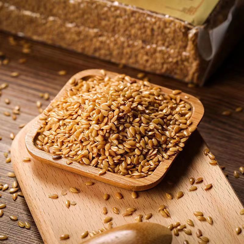 正宗内蒙古熟黄金亚麻籽新货胡麻子亚麻籽仁烘焙即食亚麻籽500g