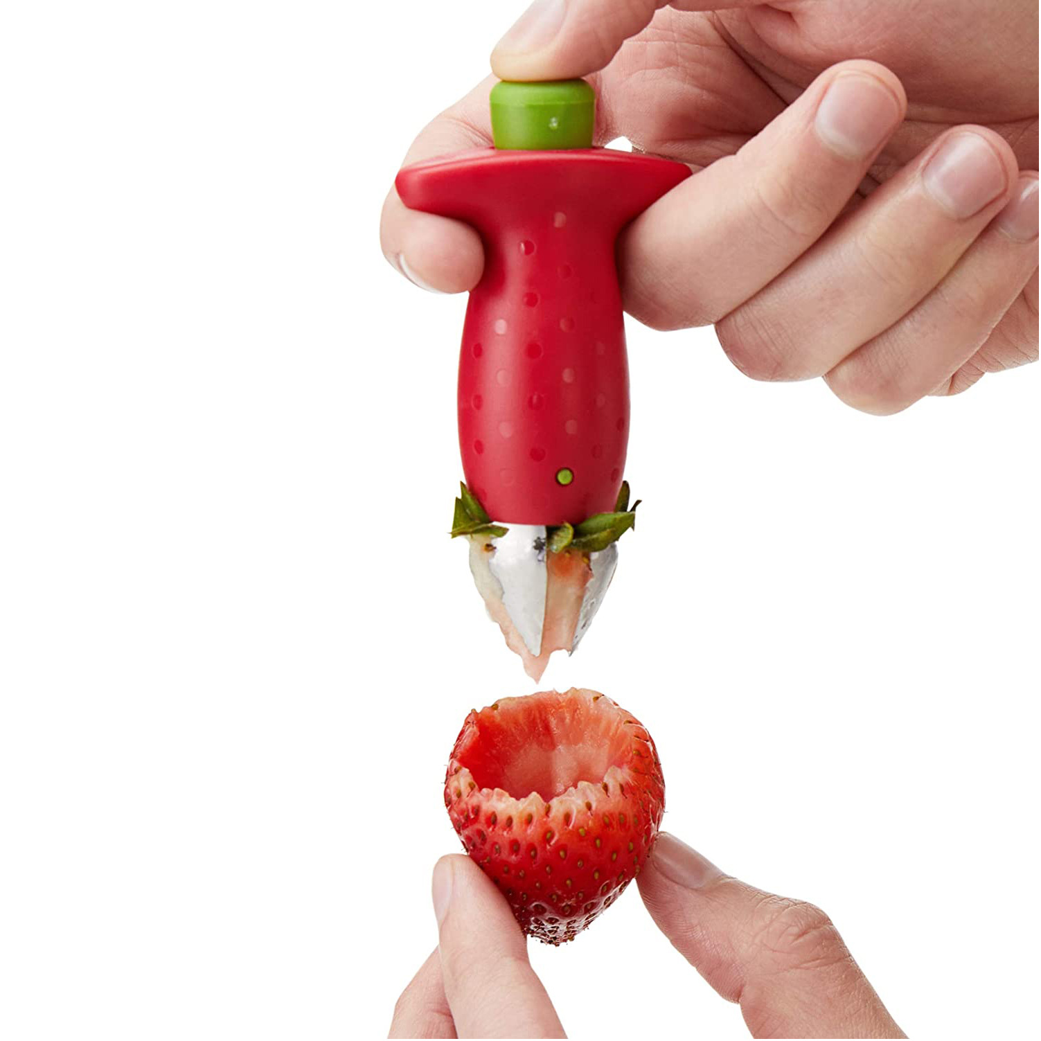 水果取芯器草莓去蒂爪手动夹子取芯不锈钢草莓切厨房小工具