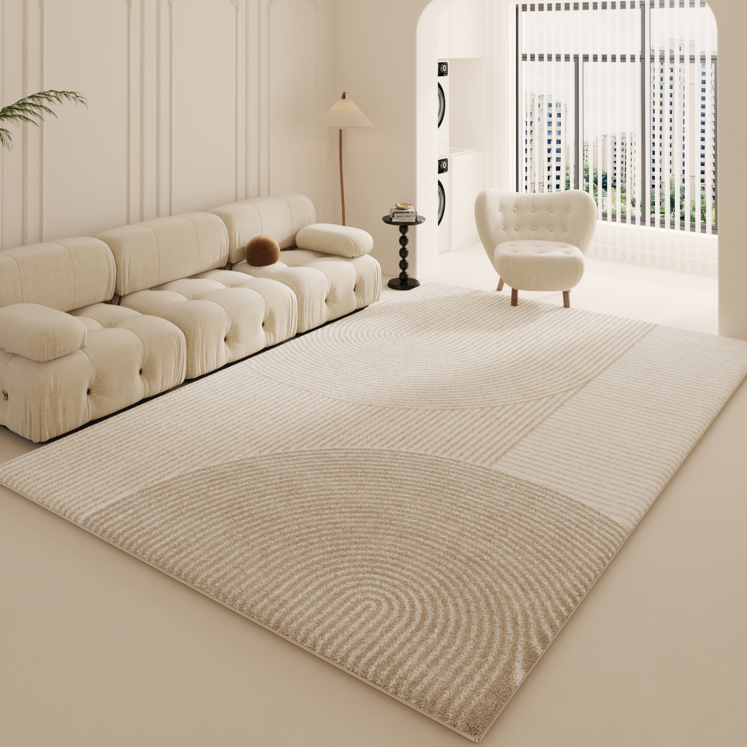 modern minimalist rug living room cream wind long hair household bedside blanket 2024 new floor mat wholesale bedroom carpet