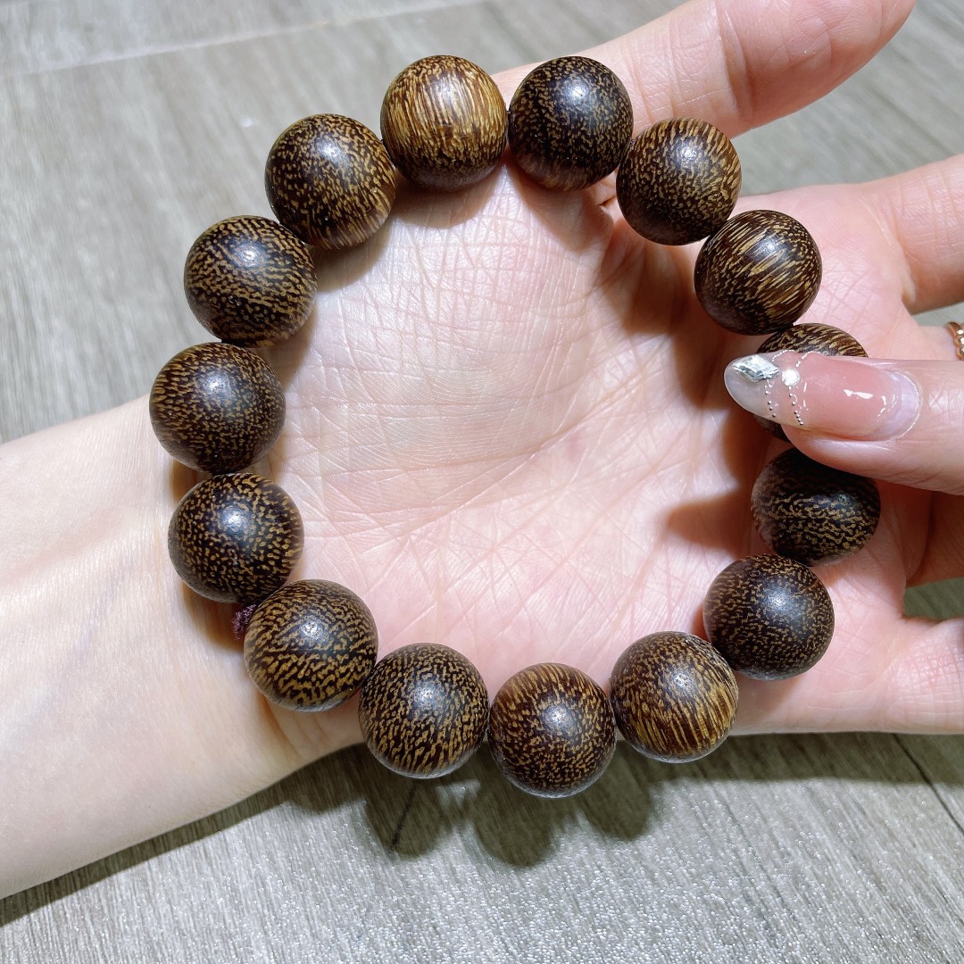 印尼沉香木单圈手串男女款天然老料盘珠diy文玩念珠串-阿里巴巴