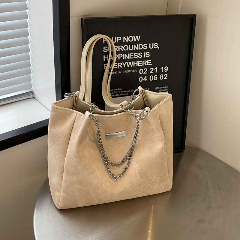 上课大学生单肩包大容量包包女2024新款质感约姿洋气通勤托特包