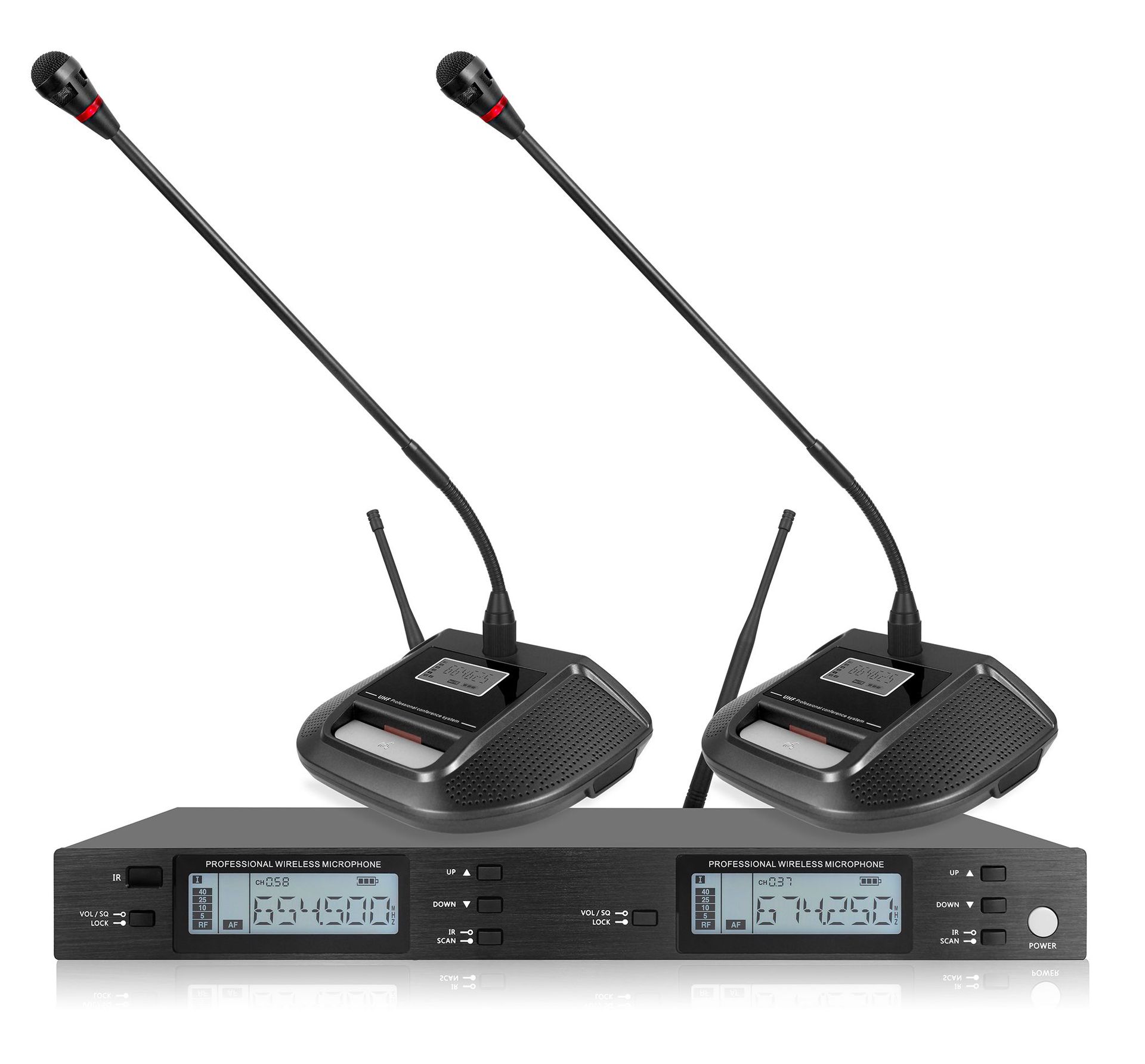 sk-20一托二ktv专用无线话筒家用卡拉ok娱乐无线麦克风会议鹅颈麦