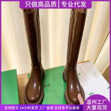 【温州高定版】棕色长筒靴女厚底长靴大筒围胖mm靴子高筒靴骑士靴