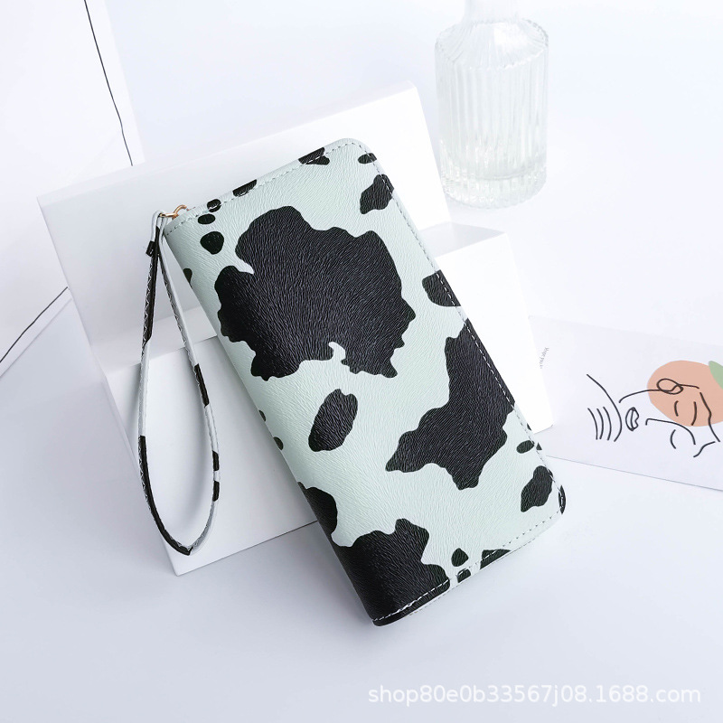 Cows Pattern Clutch New Women Bags2021 Foreign Trade Tri-Fold Bag Wholesale Korean Style Clutch Purse Women