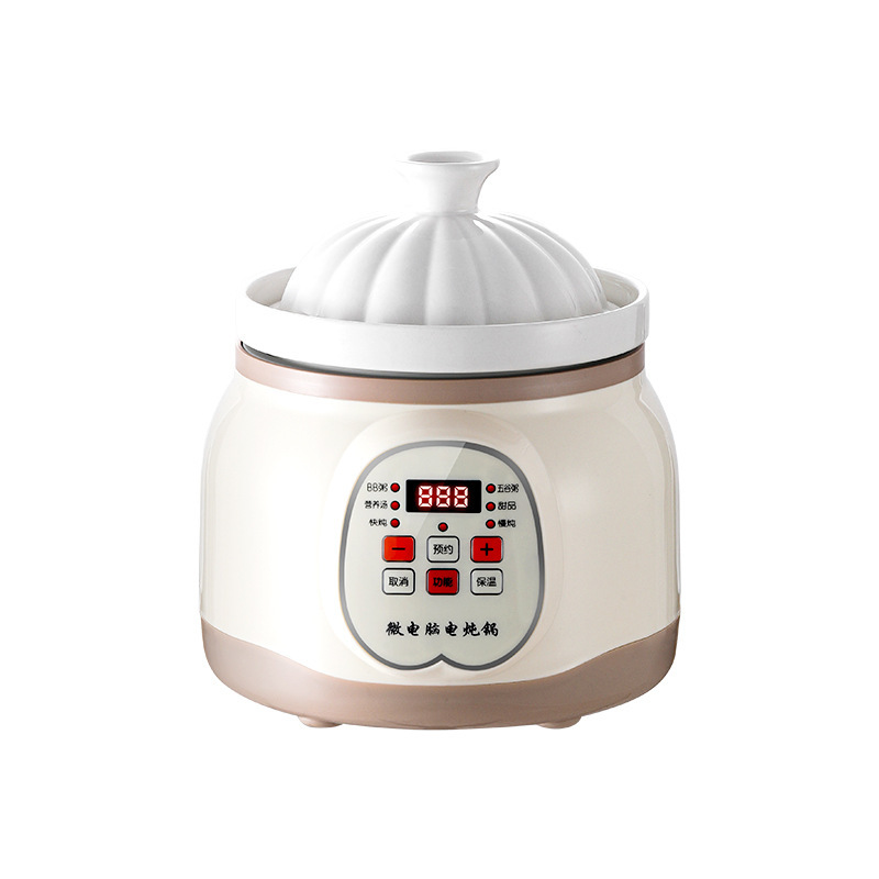 Yueyou 1.8L Mini Electric Stew Pot Automatic Intelligent Porridge Cooking Fantastic Stew Soup Product Multi-Function Stewed Bird's Nest Purple Casserole