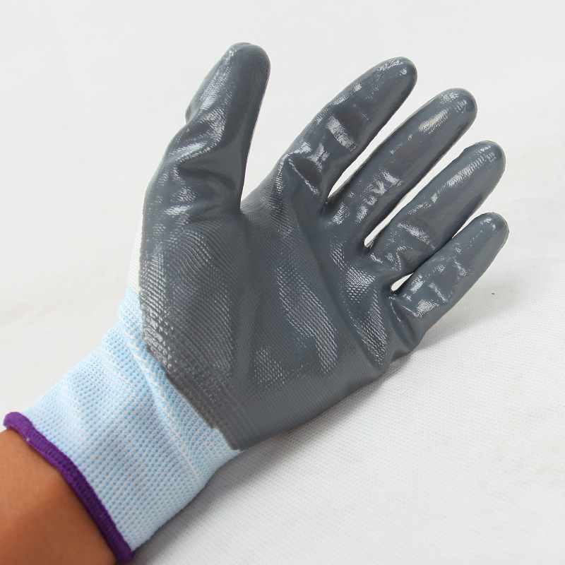 手套n518浸胶劳保耐磨丁腈加厚防水防油机械搬运工作手套薄款