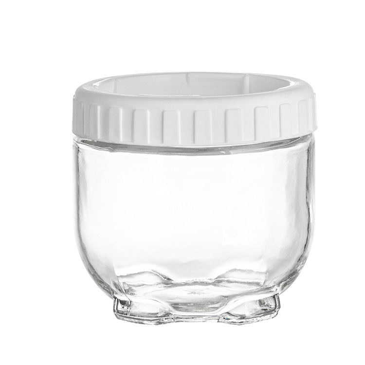 Korean Style Cat's Paw Glass Sealed Can Large Capacity with Lid Kitchen Coarse Cereals Storage Jar Gift Printable Logo