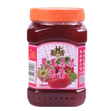 广村顺甘香蜂蜜草莓茶浆1kg 果肉饮料花果茶酱冲饮刨冰奶茶店原料