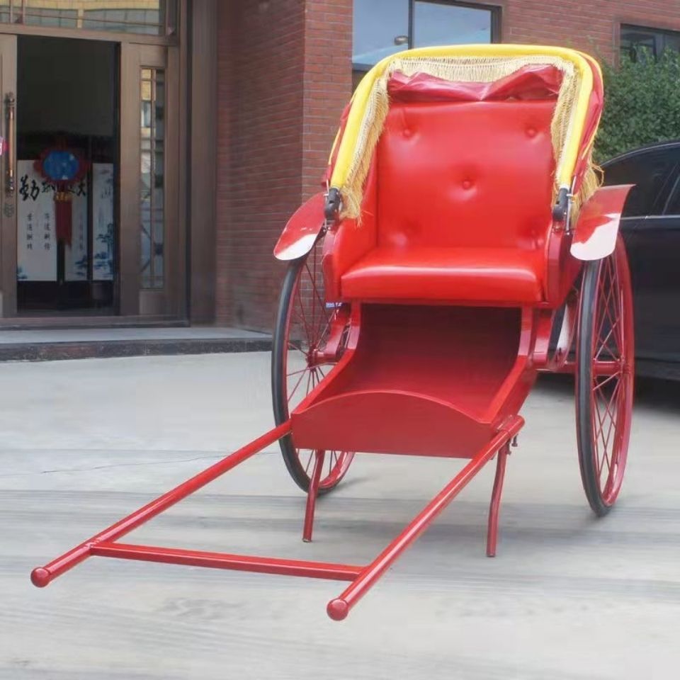 人力黄包车2022婚礼婚庆用品中国红拉人黄包车旅游景点黄包车民国