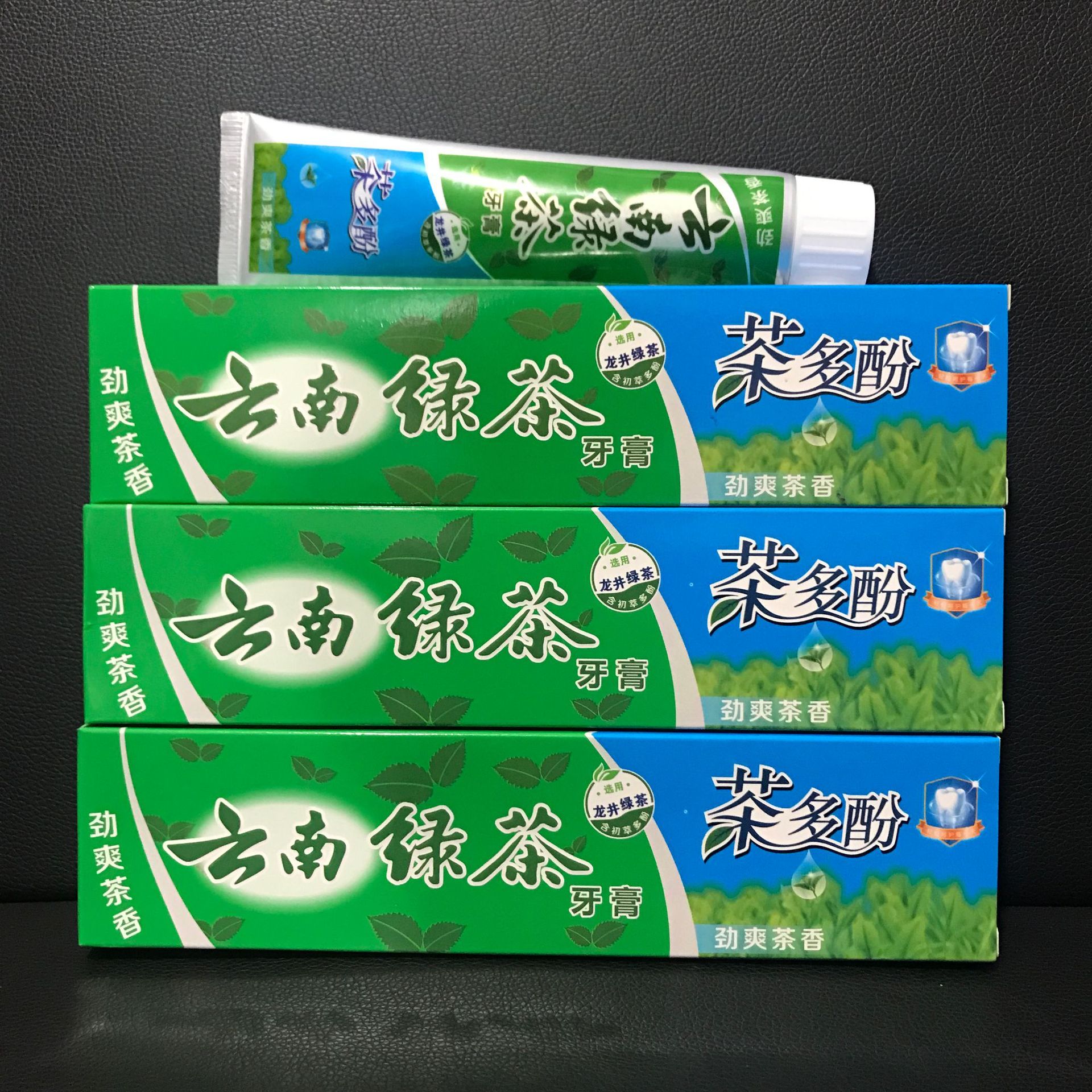 绿茶【水晶膏】160g云南绿茶牙膏 清新口气家用牙膏厂家直供批发