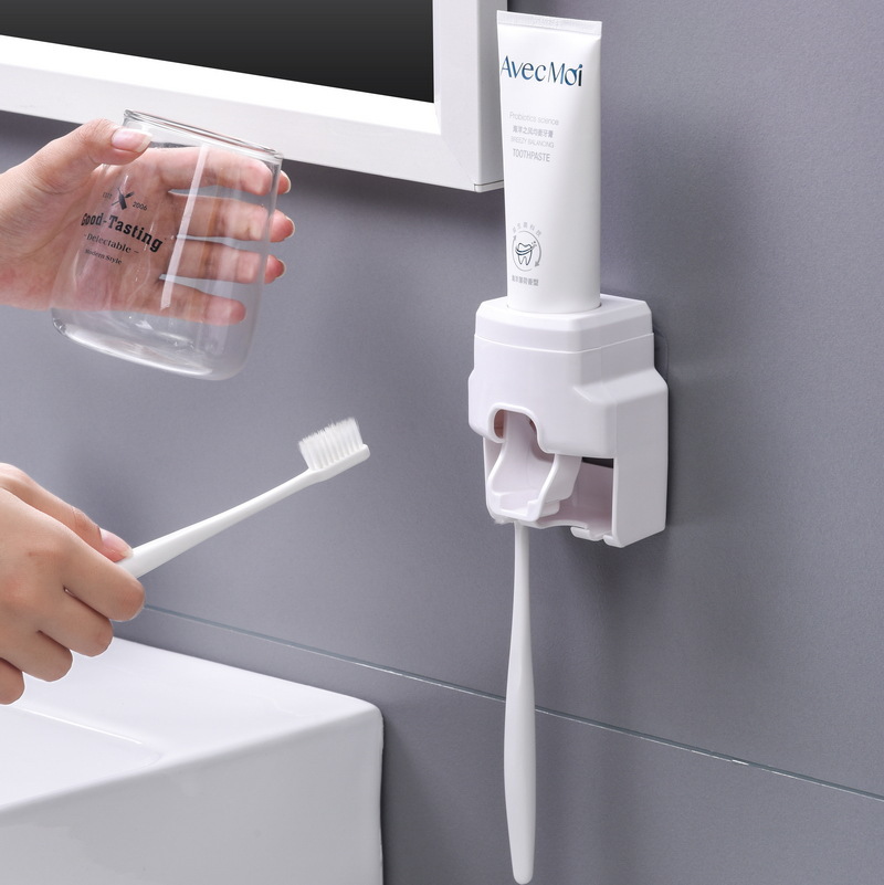 Punch-Free Wall Hanging Automatic Toothpaste Dispenser