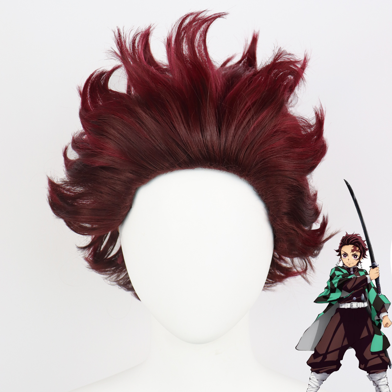 鬼灭之刃灶门炭治郎kamadotanjirou动漫假发wig现货穆里尼奥