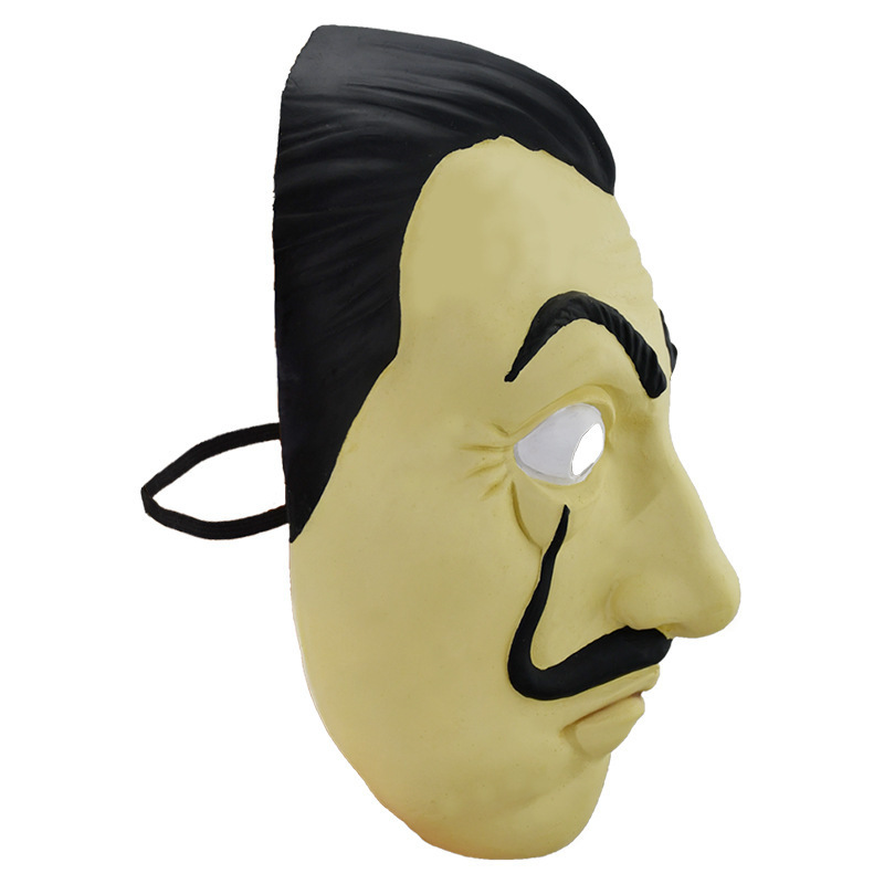 纸牌屋达利面具万圣节西班牙剧场演出乳胶头套戏剧纸钞屋面具