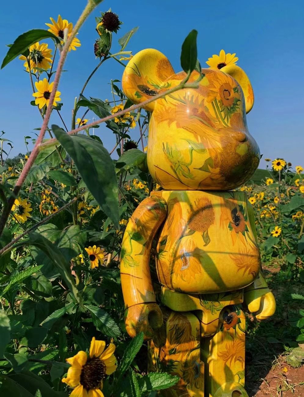 bearbrick400暴力熊积木熊电镀千秋关节可响高端手办摆件28cm