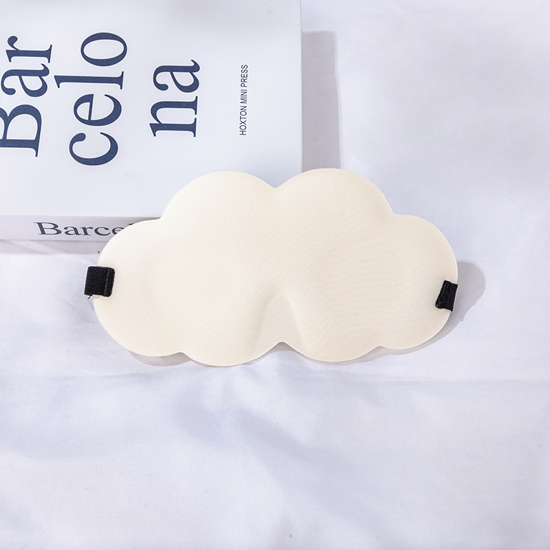 3d Three-Dimensional Blackout Sleep Cloud Eye Mask Adjustable Double-Layer Milk Silk Memory Foam Portable Breathable Children's Men and Women