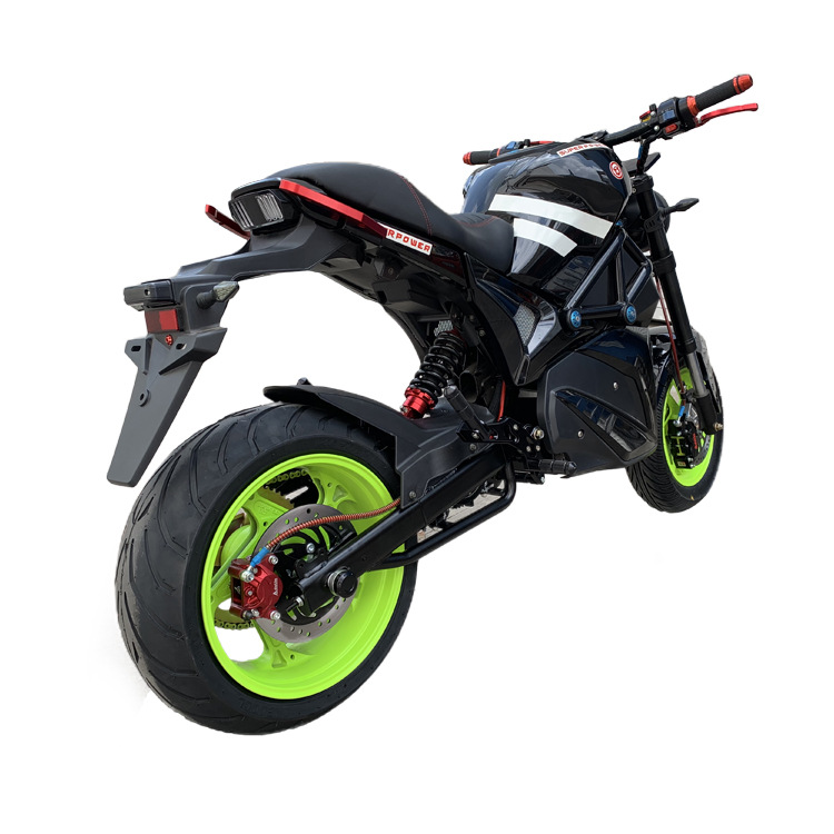 复古怪兽电动车14寸3000w中置电机m5成人72v高速改装电动摩托车