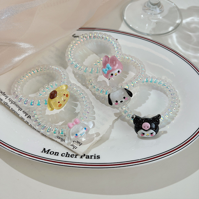 Cartoon Cinnamoroll Babycinnamoroll Clow M Phone Line Hair Ring Girlfriends' Gift Headband Bracelet Dual-Use Female Cute Girl Heart Hair Accessories