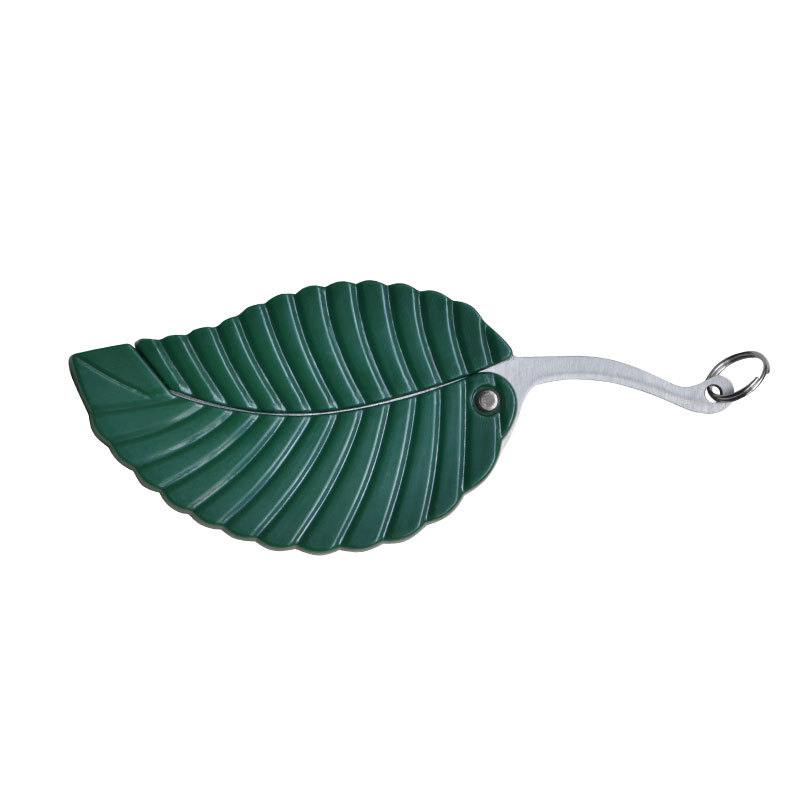 不锈钢绿叶小刀 树叶刀 叶子刀 户外迷你口袋刀小折刀钥匙礼品刀