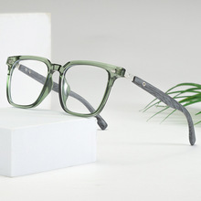 韩版时尚tr90防蓝光眼镜框配镜男士木纹腿黑框眼镜近视方框平光镜