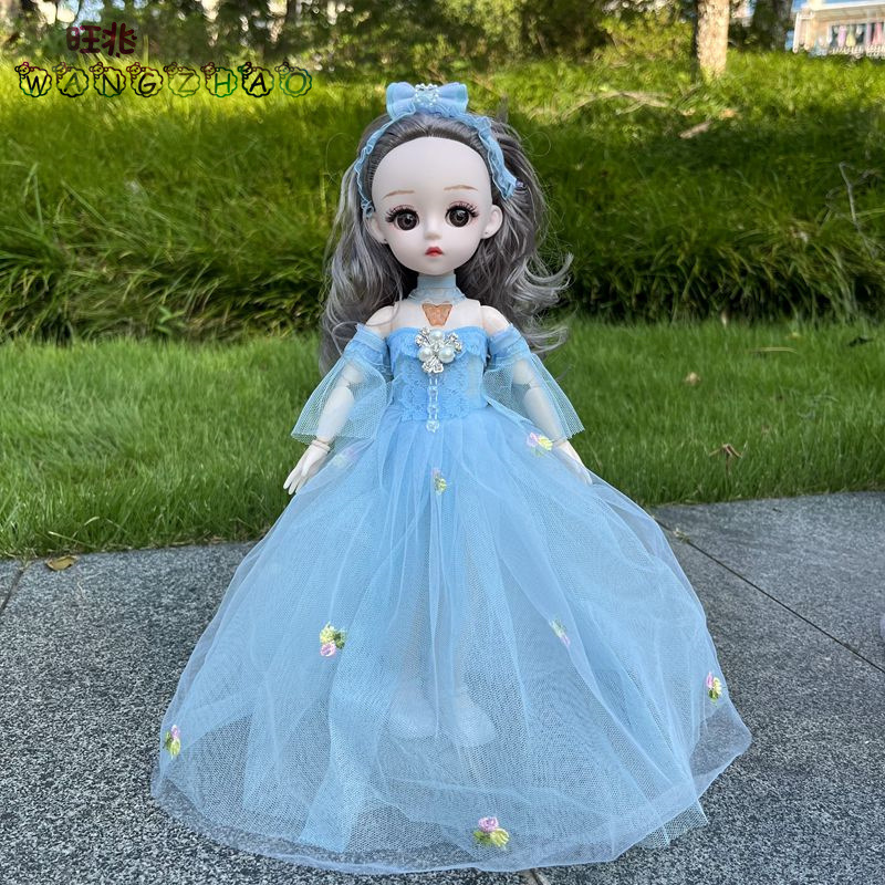 30cm唱歌讲故事diy旺兆芭比娃娃创意婚纱裙女孩礼物儿童玩具批发