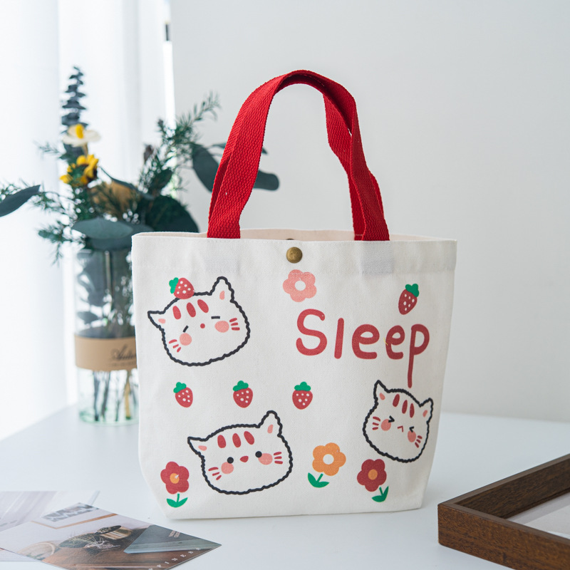 现货可爱卡通帆布袋小清新帆布包批发伴手礼棉布手提袋印制logo