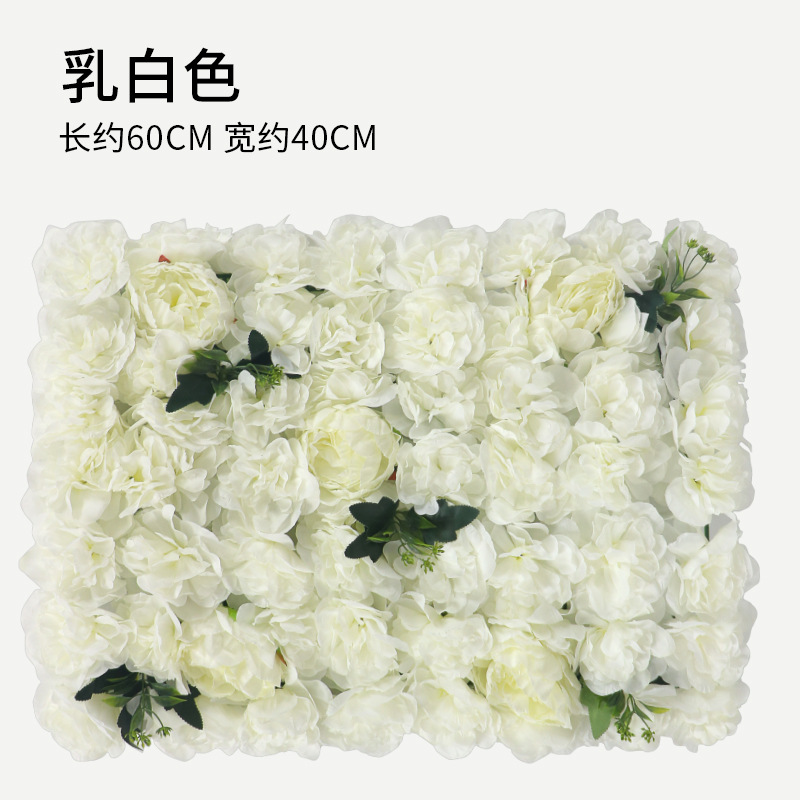 New Artificial Flower Row Home Decoration Wedding Ins Style Plastic Rose Hydrangea Artificial Flower Row Wholesale