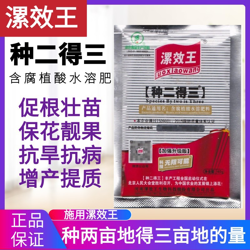 漯效王种二得三通用叶面肥果树蔬菜小麦玉米大蒜花生营养水溶肥