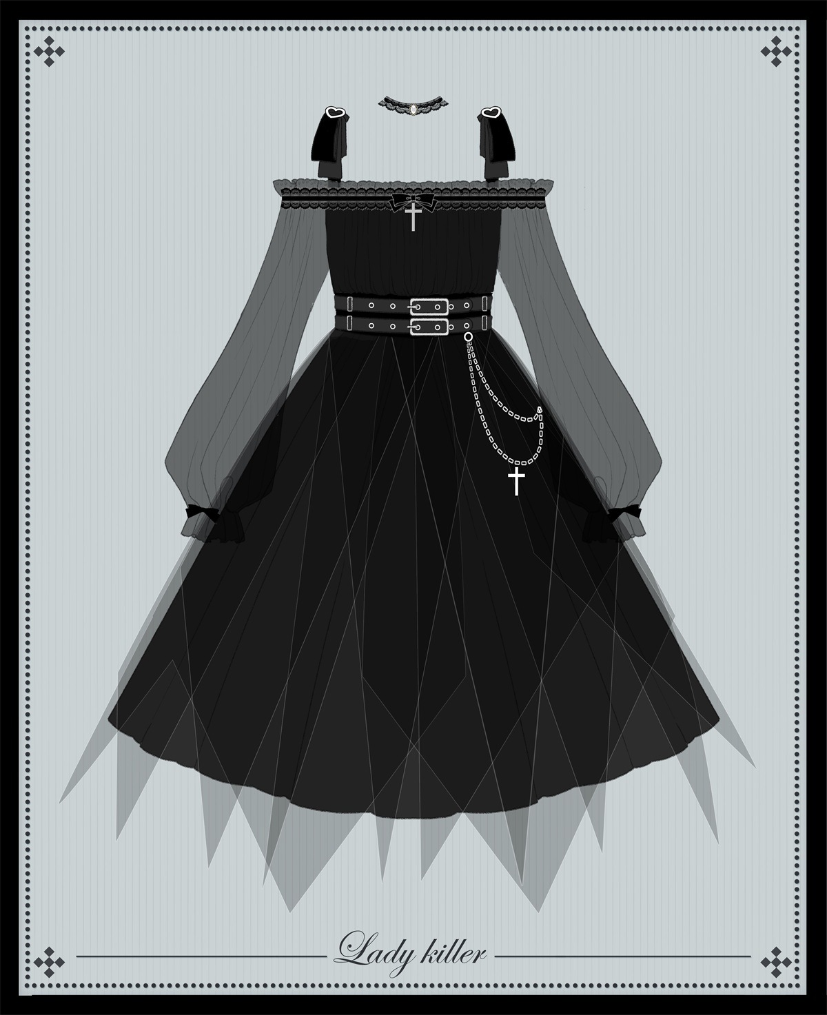 原创设计少女杀手连衣裙清新可爱lolita甜美软妹裙子6333