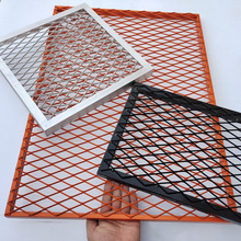 天花吊顶铝板网厂家菱形铝网板金属装饰铝网格拉伸网边框铝拉网