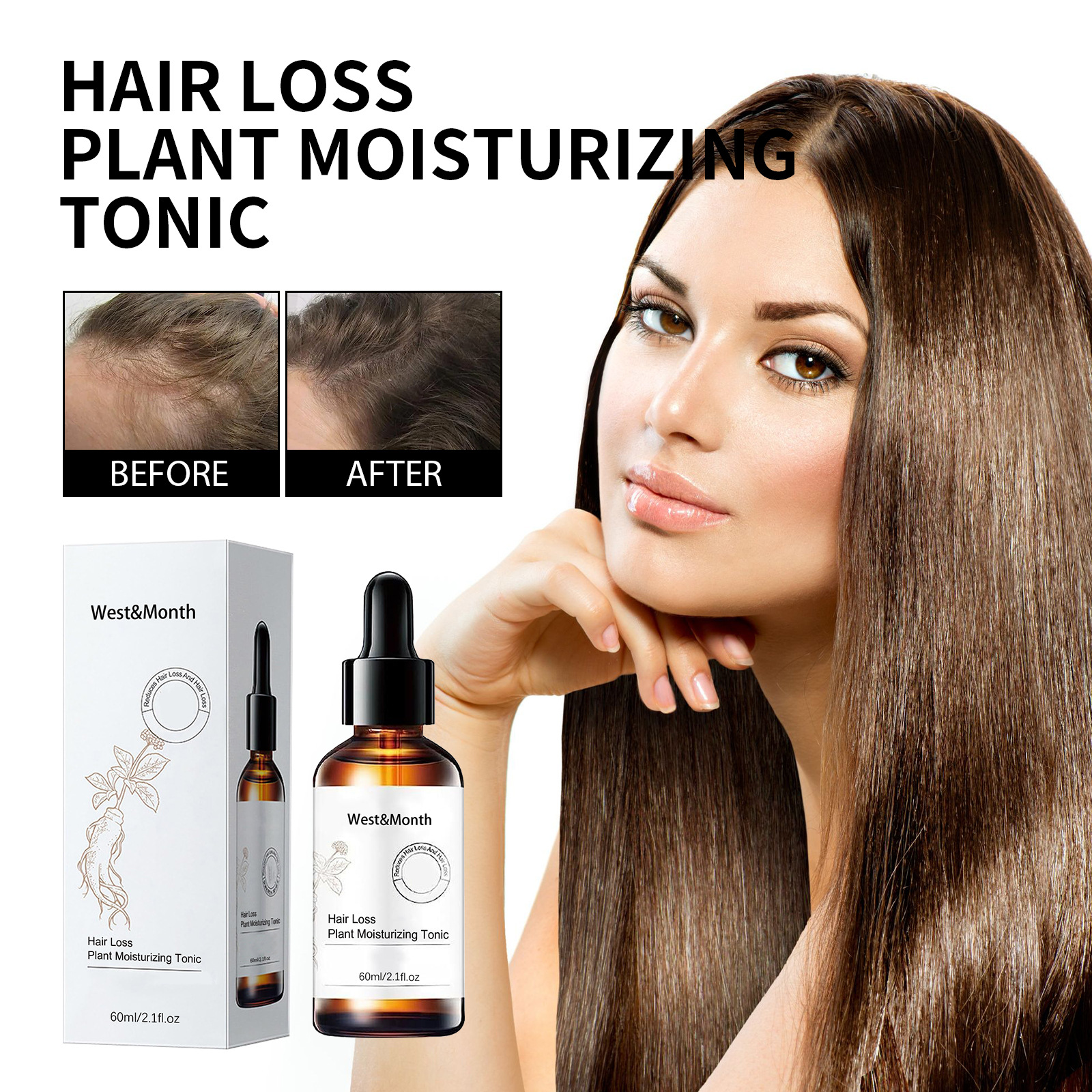 West & Month Dense Hair Essential Oil Repair Strong and Firm Hair Root Thick Hair Soft Hair Care Essential Oil