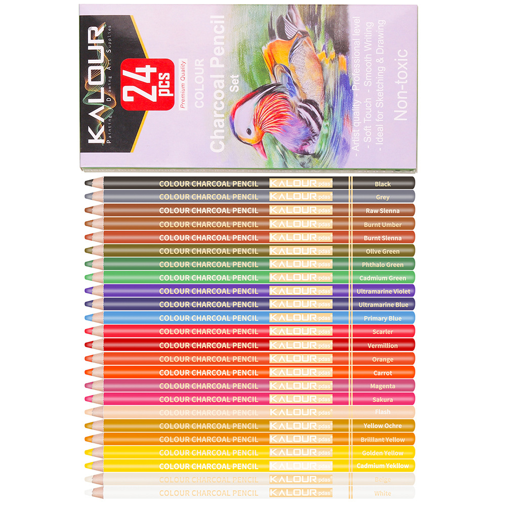 24 Toner Painting Color Pencil Professional Art Drawing Color Lead Factory Direct Sales