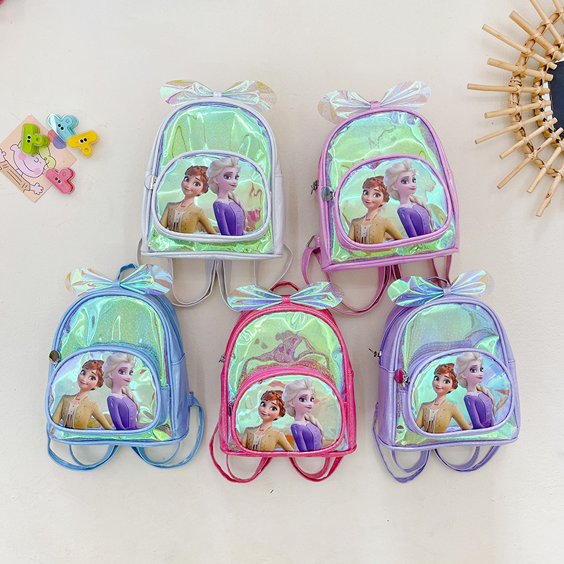2024 New Fashion Backpack Girls Korean Laser Small Casual Backpack Bag Cartoon Travel Colorful Student Bag